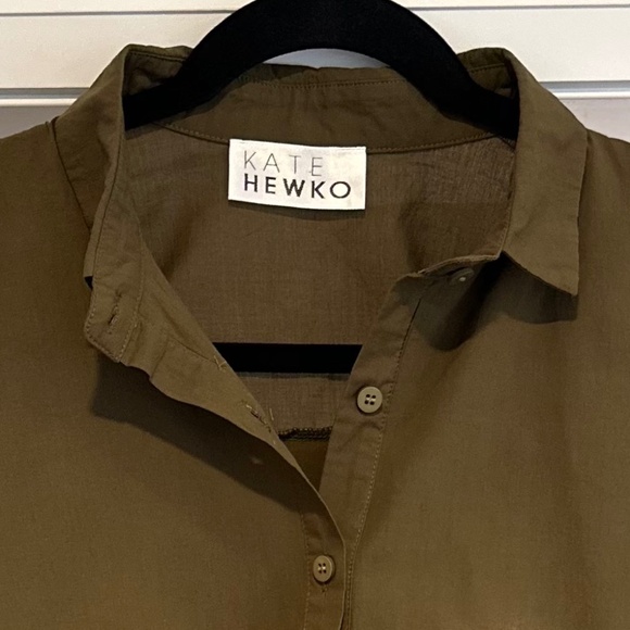 Women's Brown Button-Up Blouse - Picture 4 of 11